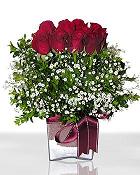  Gaziantep hediye sevgilime hediye çiçek  11 adet gül mika yada cam - anneler günü seçimi -