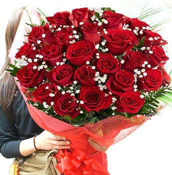 Kız isteme çiçeği buketi 33 adet kırmızı gül  Gaziantep cicek , cicekci 
