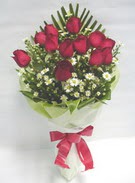 12 adet gül ve kir çiçekleri   Gaziantep hediye sevgilime hediye çiçek 