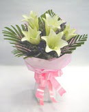 3 adet lilyum çiçegi buketi   Gaziantep hediye sevgilime hediye çiçek 
