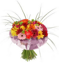 karisik gerbera demeti 15 adet gerberalardan  Gaziantep çiçek mağazası , çiçekçi adresleri 