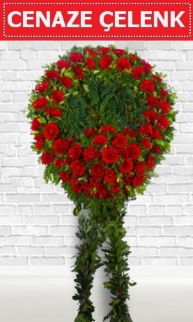 Kırmızı Çelenk Cenaze çiçeği  Gaziantep online çiçek gönderme sipariş 